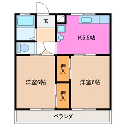 宮川駅 徒歩8分 3階の物件間取画像